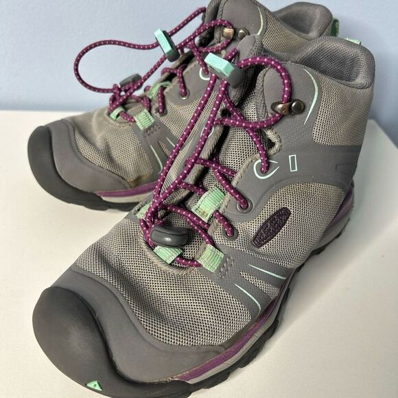 Keen Terradora II Mid Waterproof Hiking Boots US 1 Grey/Purple - Picture 1 of 8